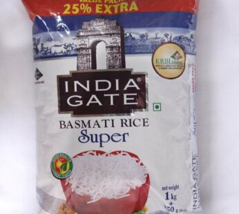 India Gate Super Basmati 1kg+250g(Free)